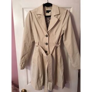 Cynthia Rowley Tan Trench Coat Beige Medium